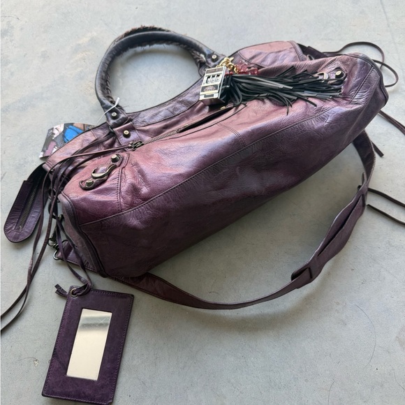 Vintage balenciaga purple city bag - Picture 6 of 7